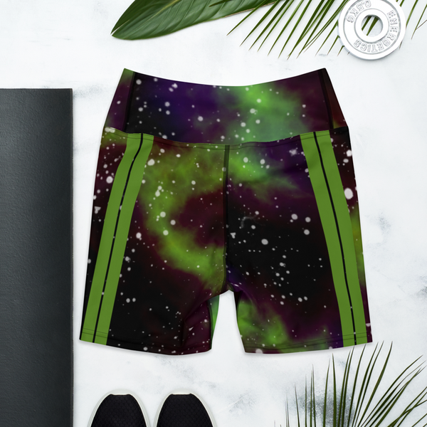 ROYAL ICONIC | Acid Wash Bleach Dye Galaxy Tie Dye Biking Shorts Billie Alien Neon Green