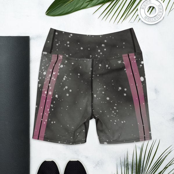 ROYAL ICONIC | Acid Wash Bleach Dye Galaxy Tie Dye Biking Shorts Malibu Side Stripe Pink Aether Grey Wash