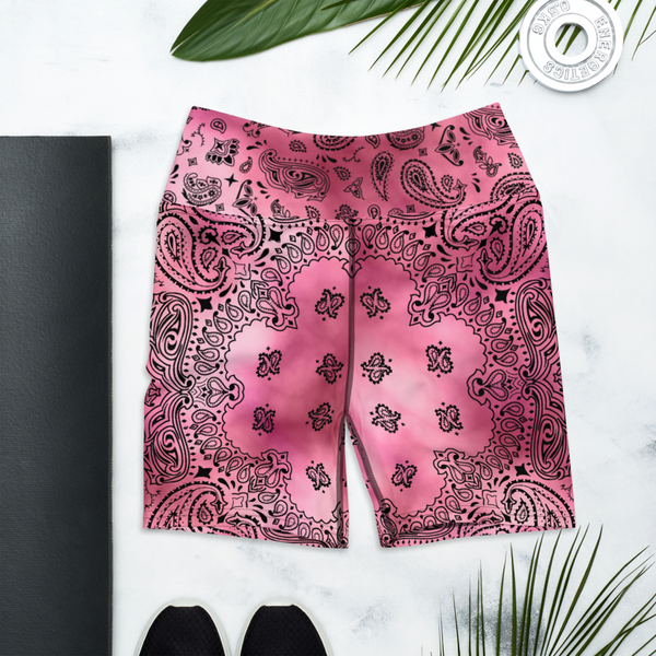 ROYAL ICONIC | OG Candy Bandana Tie Dye Paisley Cloud Dye Biking Shorts Set Pretty in Pink