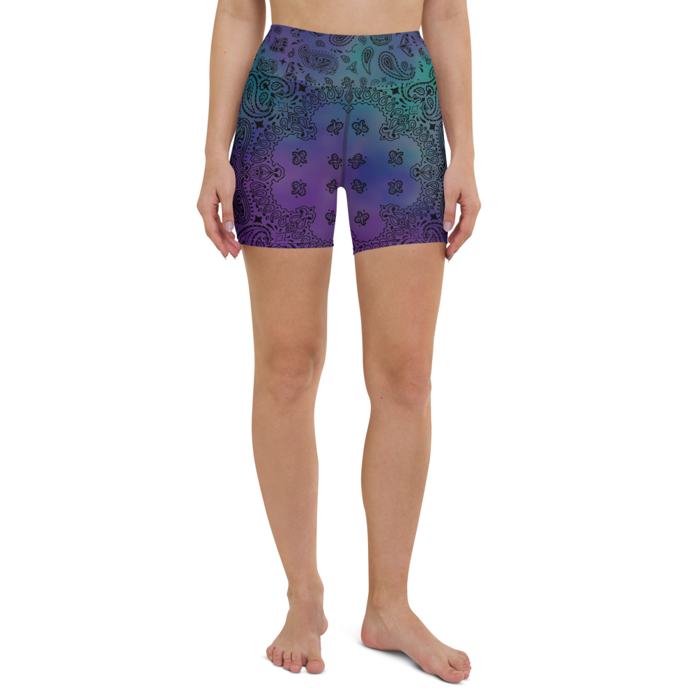 ROYAL ICONIC | OG Candy Bandana Tie Dye Paisley Cloud Dye Biking Shorts Set Purple Hendrixx Iridescent Khalifa Kush