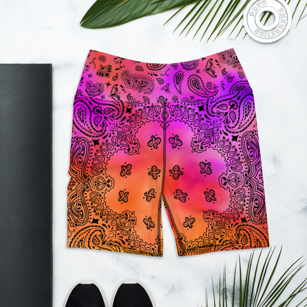 ROYAL ICONIC | OG Candy Bandana Tie Dye Paisley Cloud Dye Biking Shorts Set Sunset Tan Sands