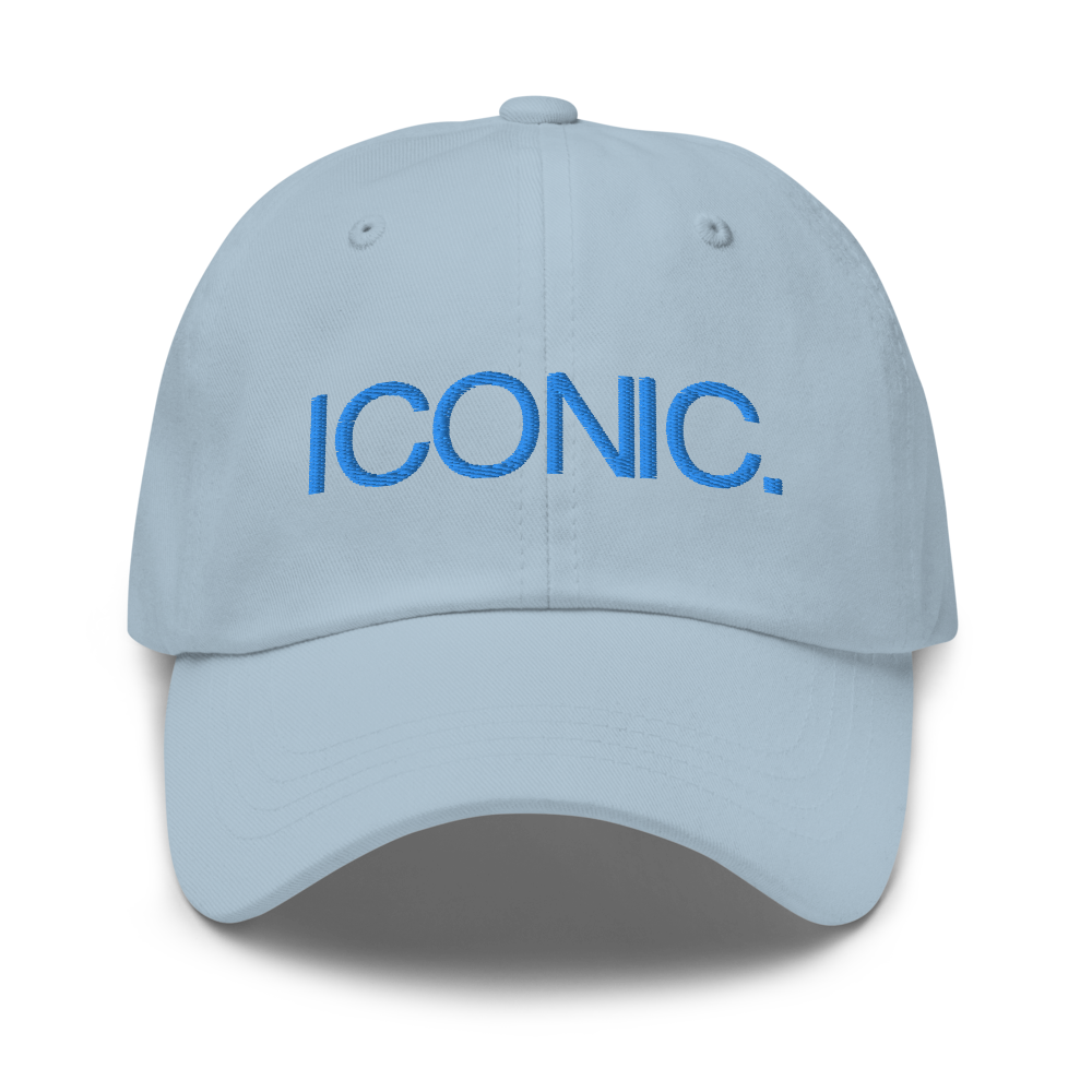 ROYAL ICONIC. | Embroidered Logo Unisex Classic Cap Dad Hat Mom Cap Baby Blue w/ Aqua Teal Thread