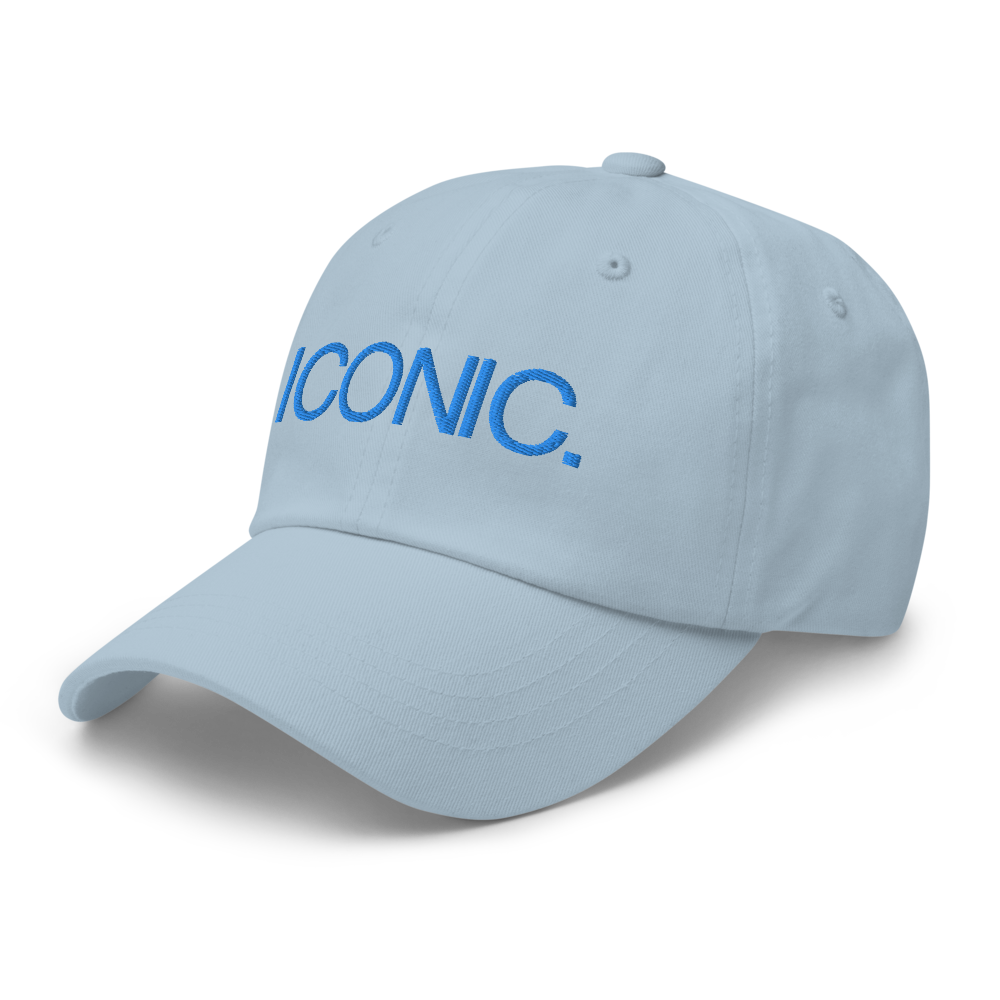 ROYAL ICONIC. | Embroidered Logo Unisex Classic Cap Dad Hat Mom Cap Baby Blue w/ Aqua Teal Thread