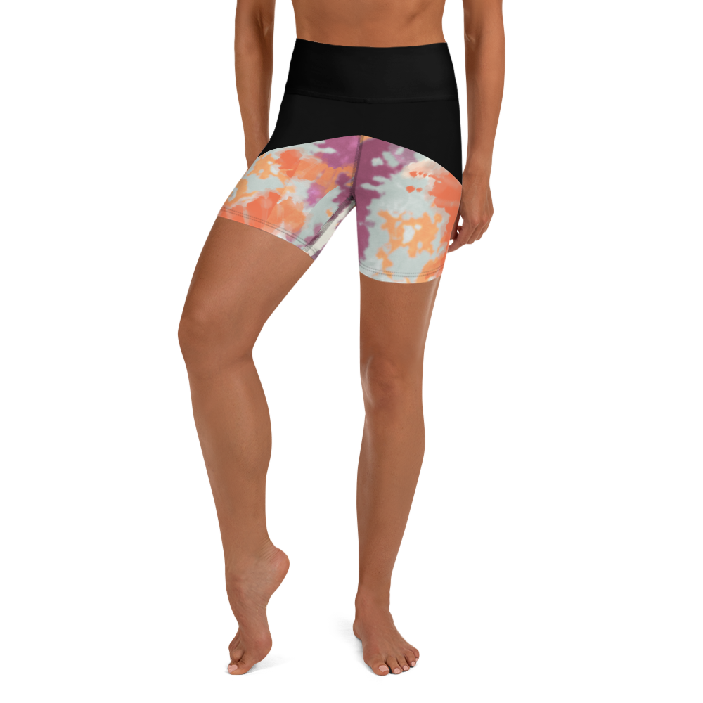 CRXWN | Drip or Dye Max 720 Pistachio HER Collection Acid Wash Tye Dye Yoga Shorts