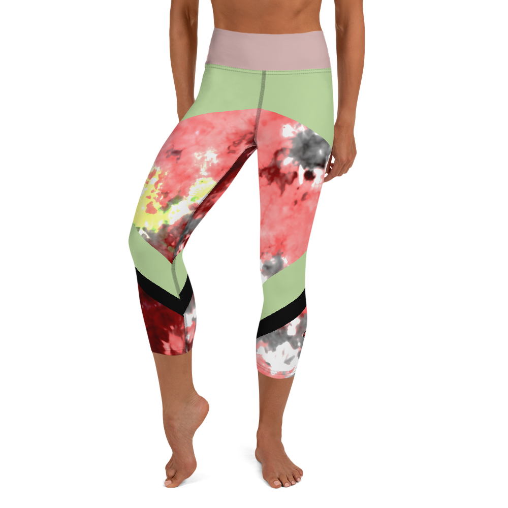 CRXWN | Drip or Dye Max Verona Guava Ice HER Collection Acid Wash Tye Dye Yoga Capri Leggings