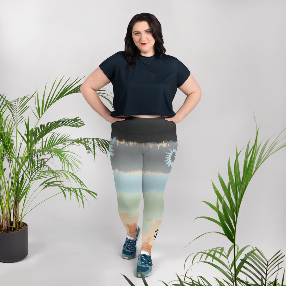 CRXWN | Drip Or Dye SB High Spectrum Easter Ombre Tye Dye Plus Size Yoga Leggings Venice Beach Vibez