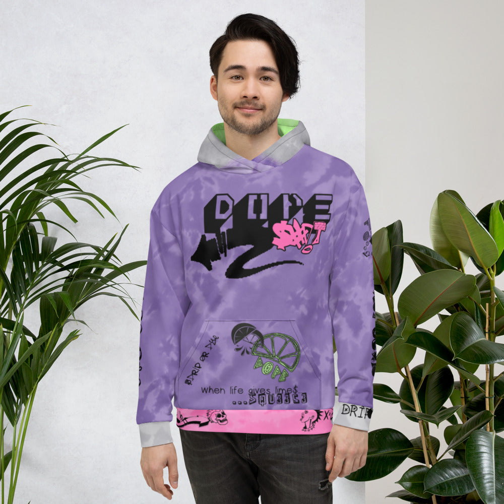 CRXWN | Drip or Dye Air Max 90 Recraft Hypergrape Trippy Ice Dye UNISEX Hoodie 2