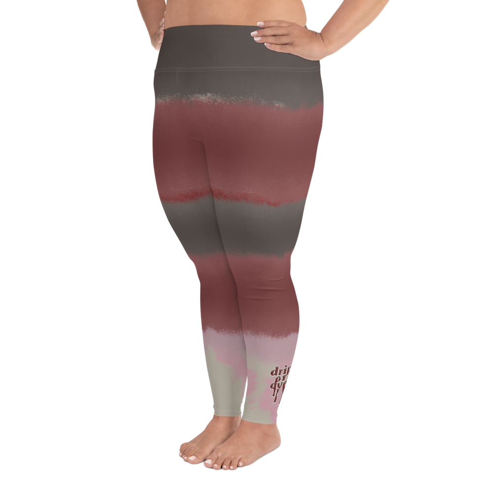 CRXWN | Drip Or Dye Max 90 dqm bacon Acid Wash Ice Dye Plus Size Yoga Leggings