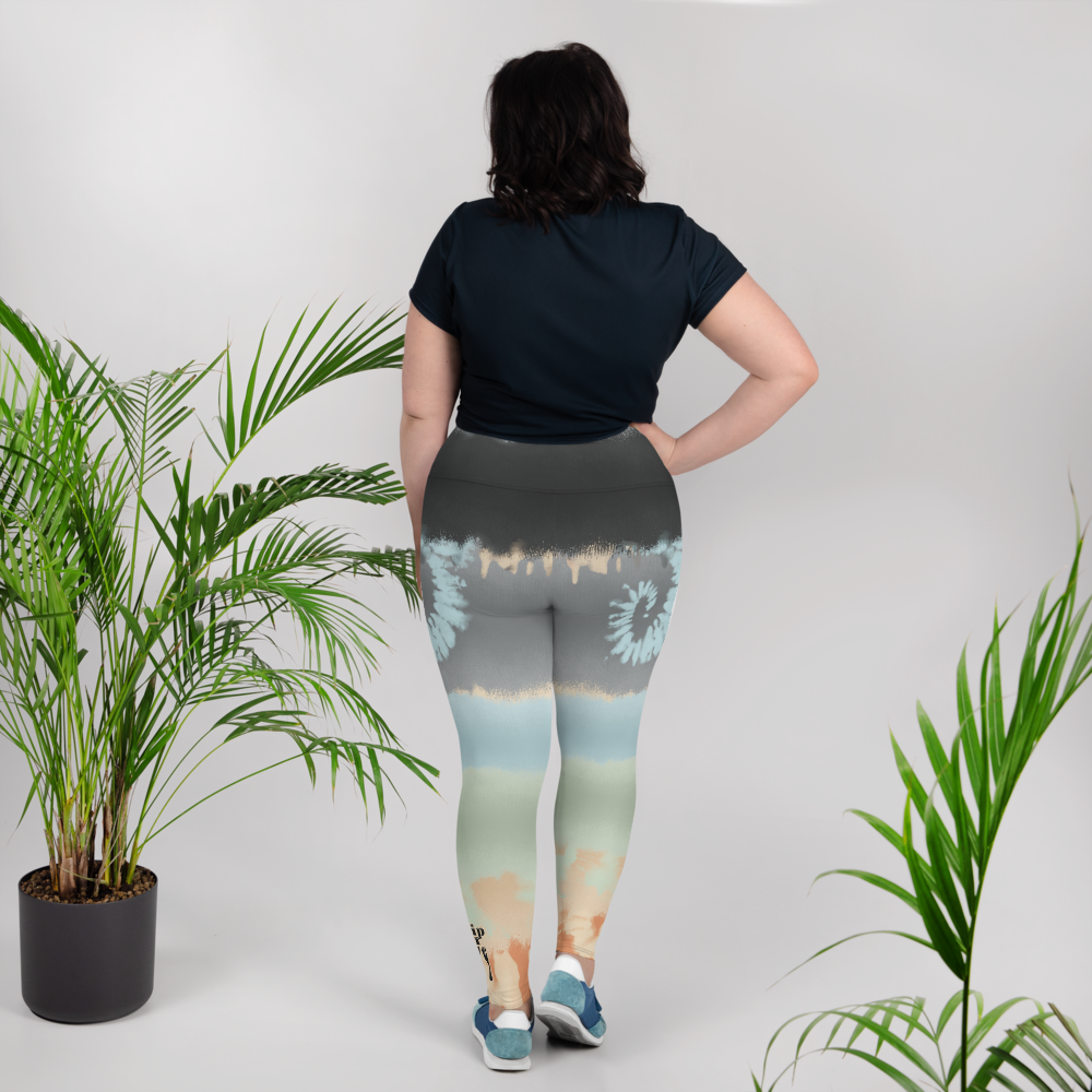 CRXWN | Drip Or Dye SB High Spectrum Easter Ombre Tye Dye Plus Size Yoga Leggings Venice Beach Vibez