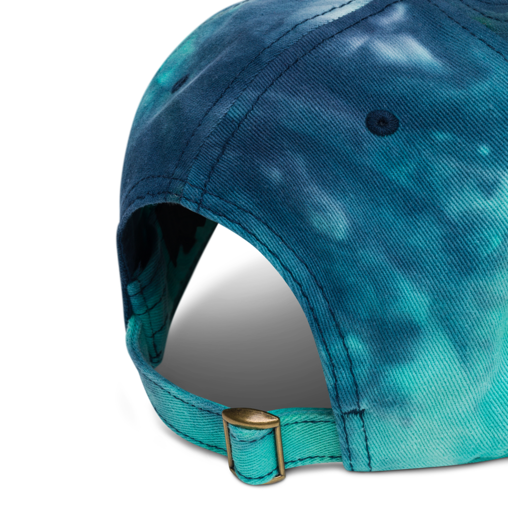 ROYAL ICONIC. | Retro Tie Dye Unisex Classic Cap Dad Hat Mom Cap Classic  Embroidered Baseball Logo Sky Blue & Teal Ocean & Cotton Candy Options