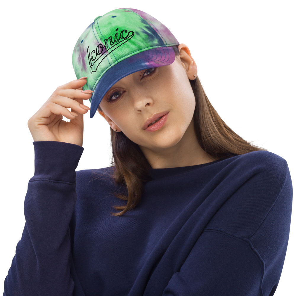 ROYAL ICONIC. | Retro Tie Dye Unisex Classic Cap Dad Hat Mom Cap Classic  Embroidered Baseball Logo Purple Seafoam Passion